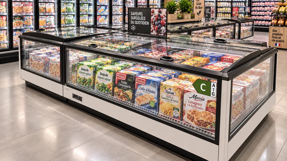Îlots de surgelés en magasin